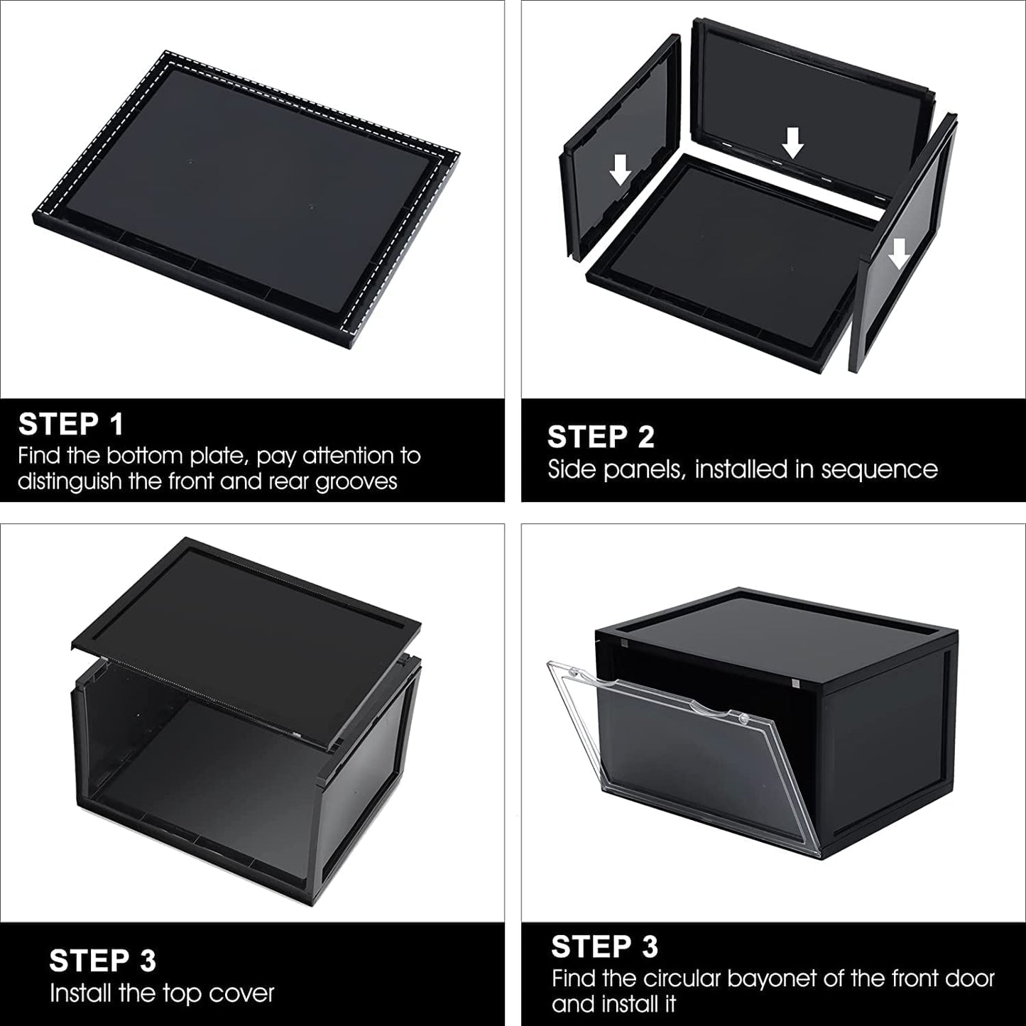 Shoe Storage Box for Sneakers – Heavy Duty with Magnetic Door (Transparent, PACK OF 1)