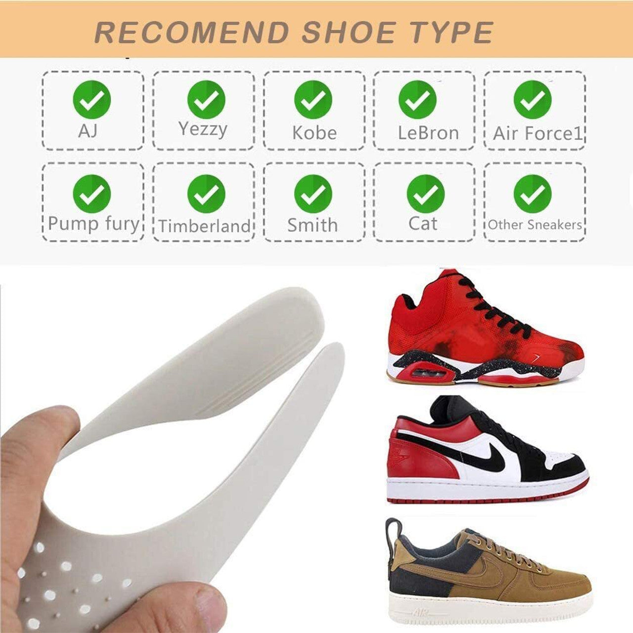 Shoe Crease Protectors for Sneakers (Pack of 2)