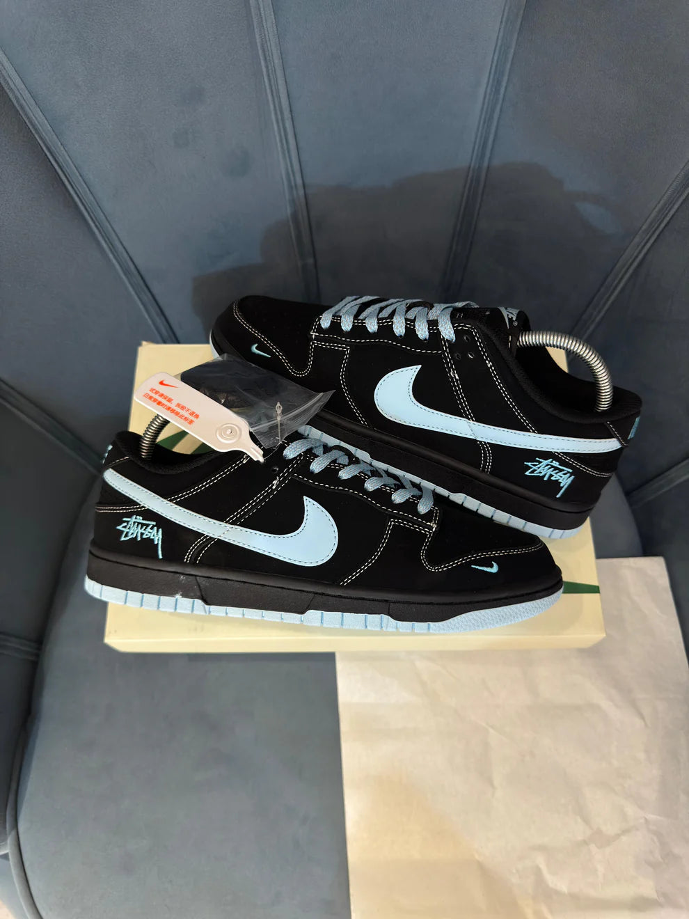 NIKE SB DUNK STUSSY BLACK WHITE