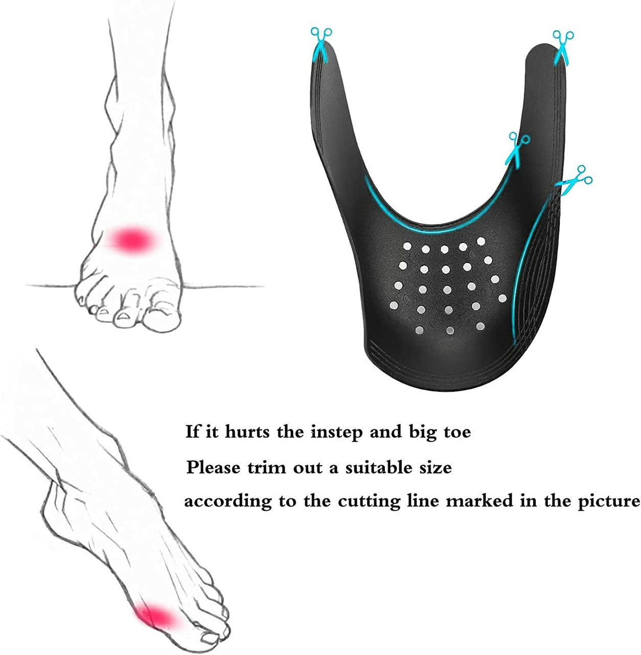 Shoe Crease Protectors for Sneakers Black